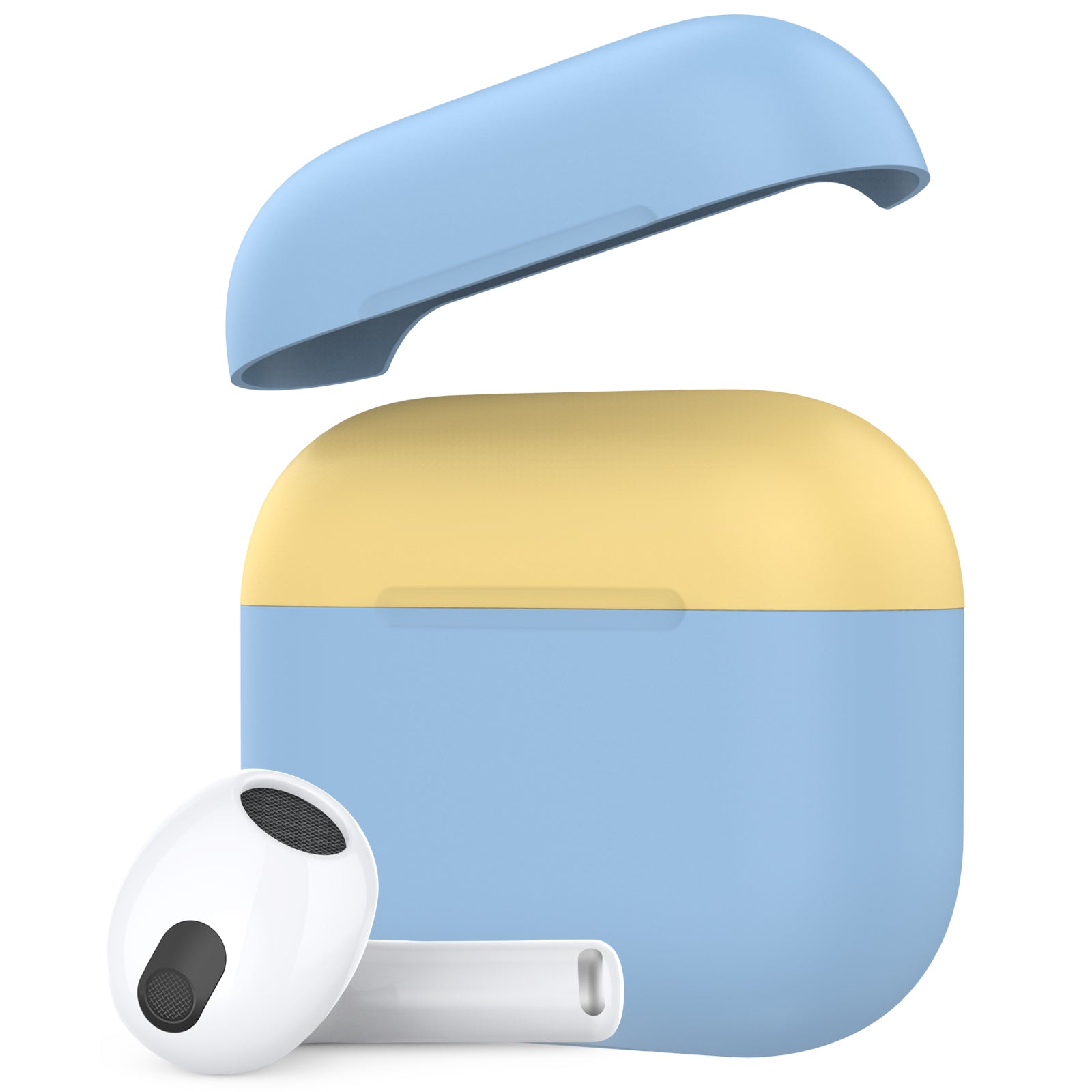 AHASTYLE PT147-2 Silicone Cover for Apple AirPods 3 Case Dual Color TWS Headset Protective Case (2 Caps 1 Body) AHASTYLE PT147-2 Silicone Cover for Apple AirPods 3 Case Dual Color TWS Headset Protective Case (2 Caps 1 Body)